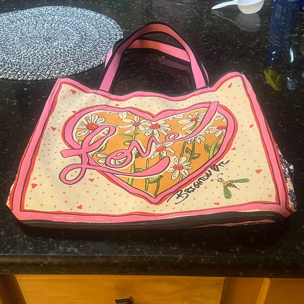Brighton Pink and Cream Heart Tote